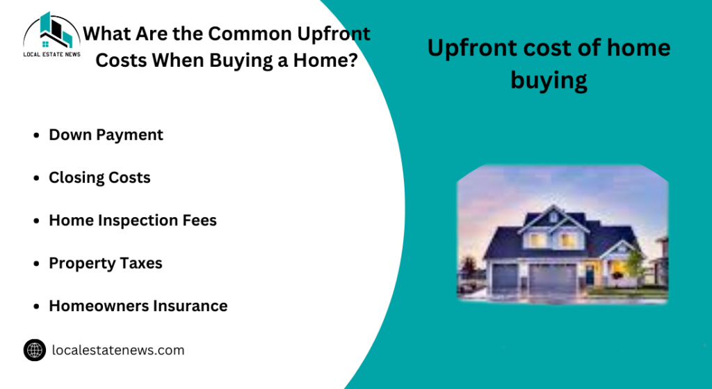 What Are the Common Upfront Costs When Buying a Home?