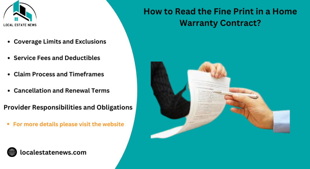 How to Read the Fine Print in a Home Warranty Contract?