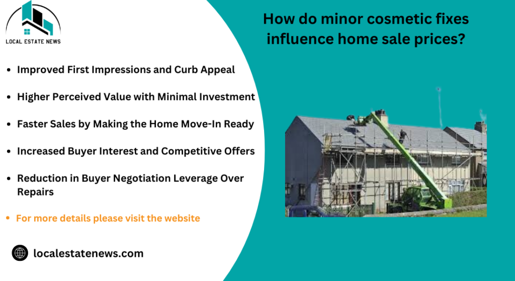 How do minor cosmetic fixes influence home sale prices?