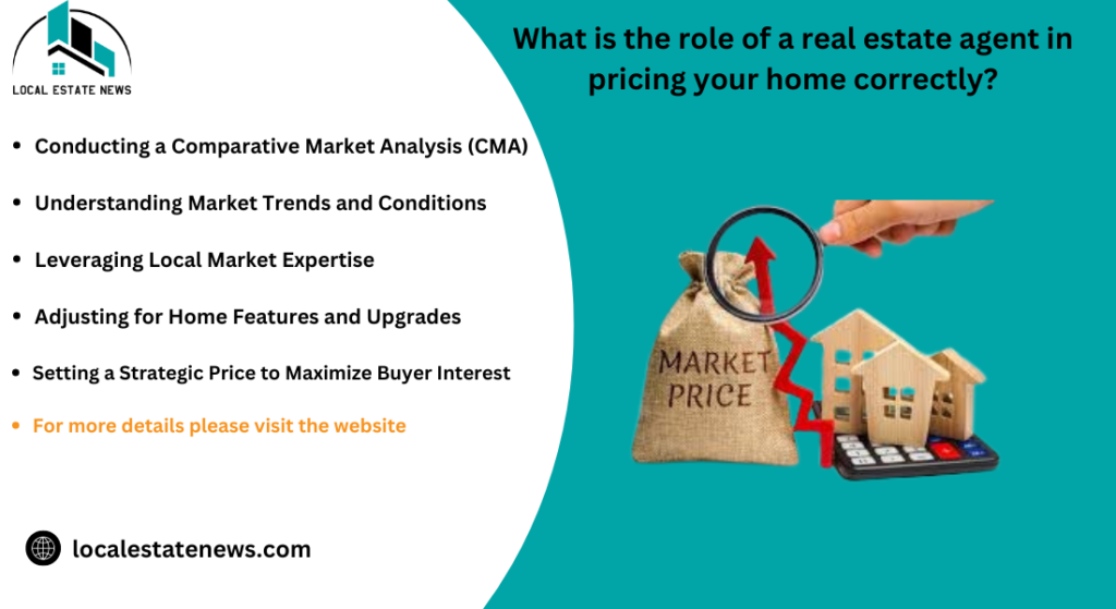 What is the role of a real estate agent in pricing your home correctly?